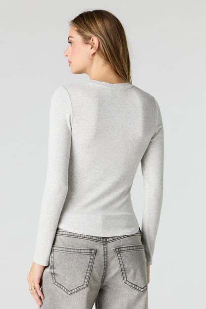 Ribbed Long Sleeve Top