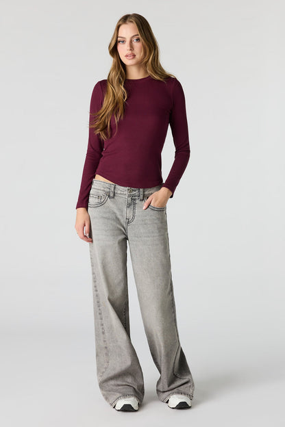 Ribbed Long Sleeve Top