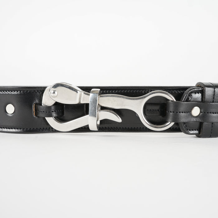 1 1/2" Pelican Belt with Unique Buckle - Black