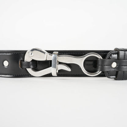 1 1/2" Pelican Belt with Unique Buckle - Black