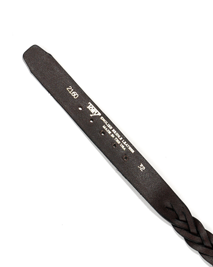 1 1/4" Braided Belt - Havana