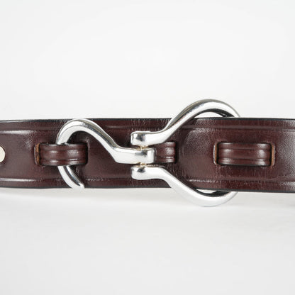 1 1/4" Nickel Hoof Pick Belt - Havana