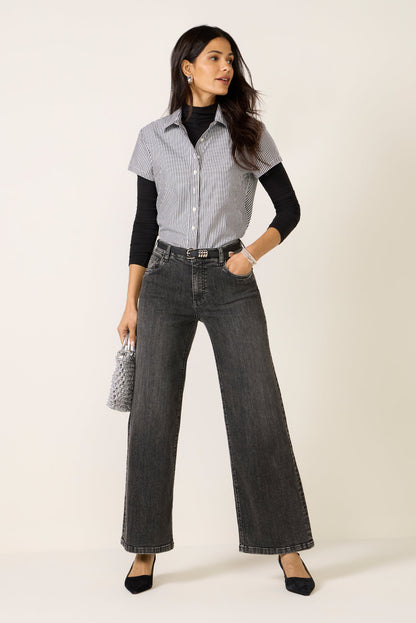 Boxy Crop Short Sleeve Shirt