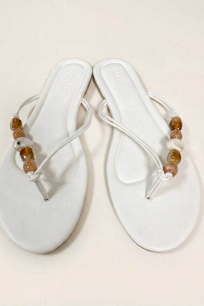 Beaded Thong Flip Flops