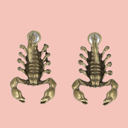 Scorpion 2 Piece Stud Earrings (Antique Gold Plated)