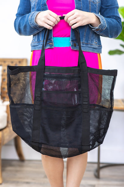 Black Mesh Travel Bag