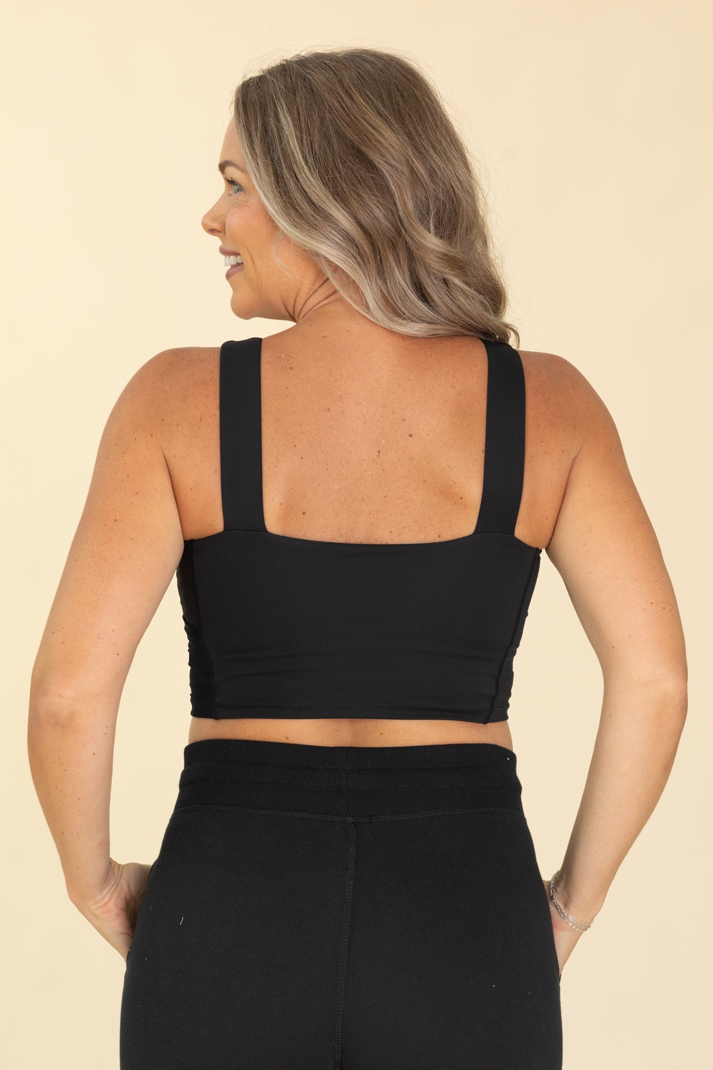 Black Flexfit Luxe Square Bralette