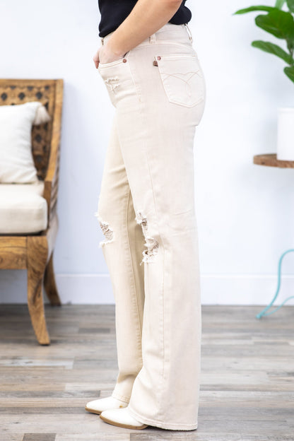 Beige The 90s Straight Leg Jeans