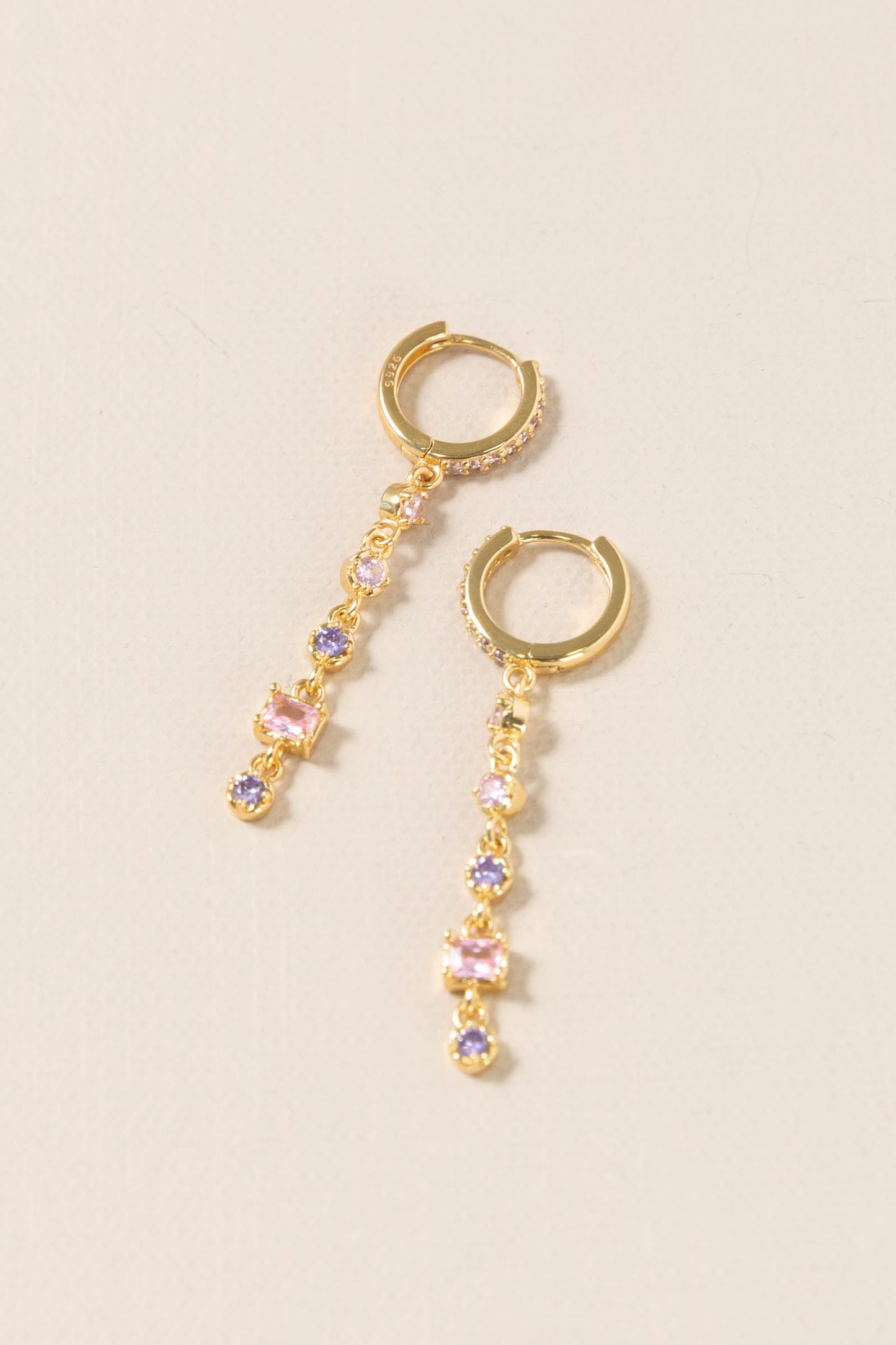 Blush Cascade Drop Earrings