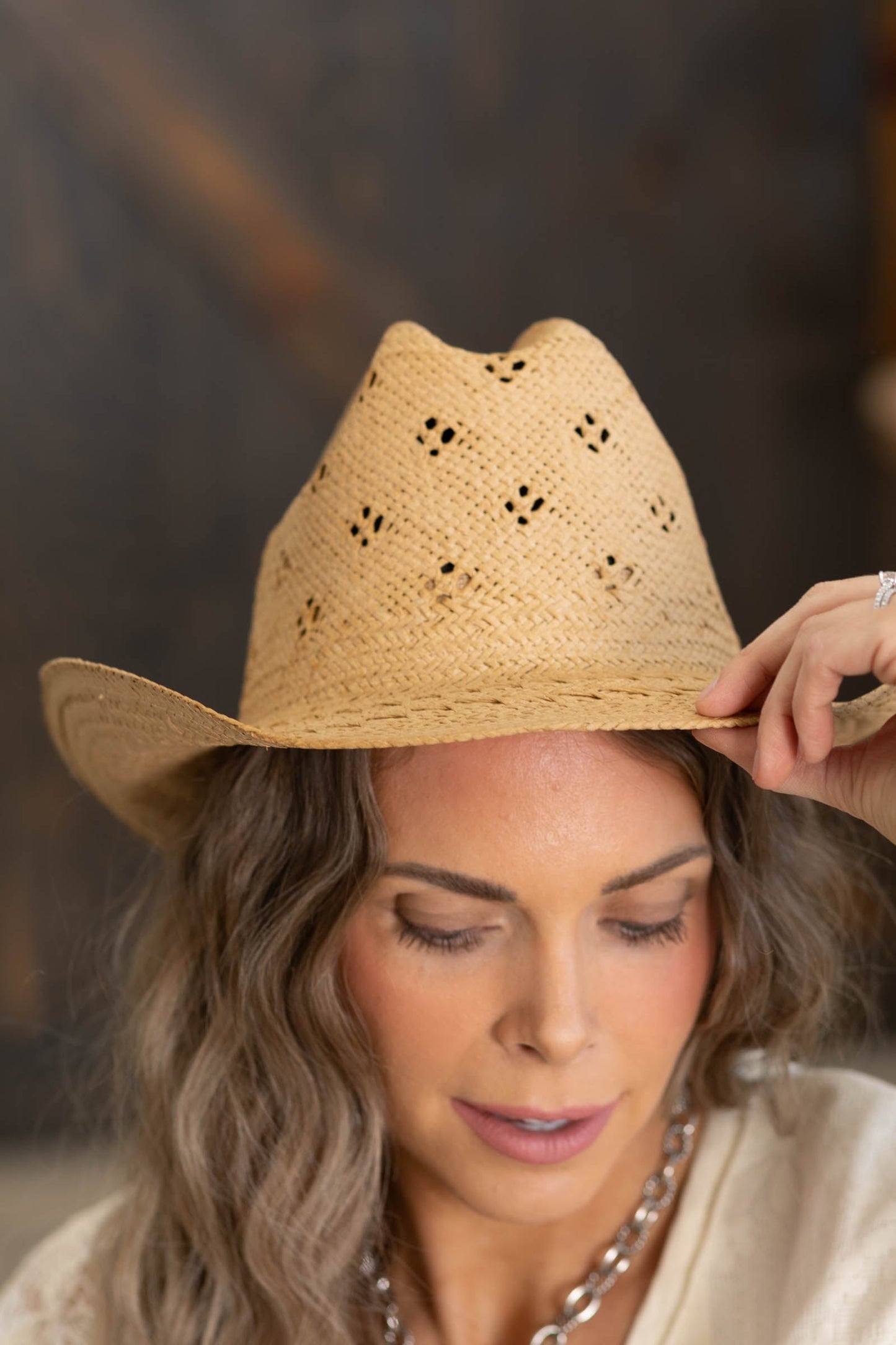 Adjustable Straw Cowboy Hat