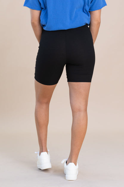 Black Active Basic Biker Shorts