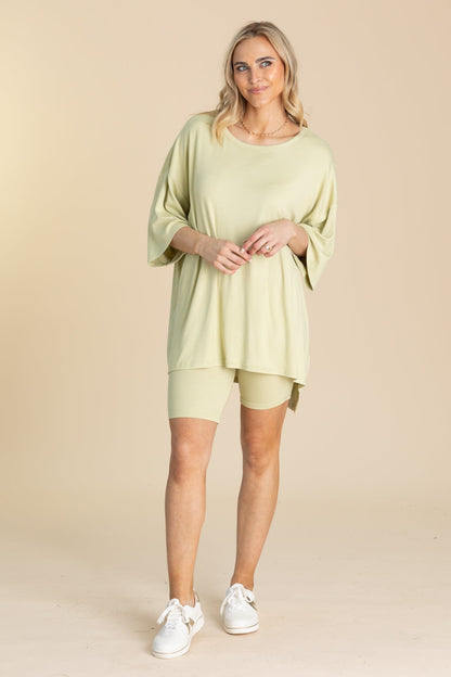 Babyrib Knit Oversized Tunic Top
