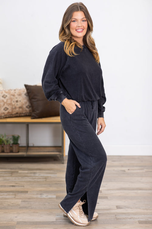 Black Washed Sweatpants