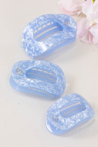 Blue Lagoon Flat Round Hair Clip