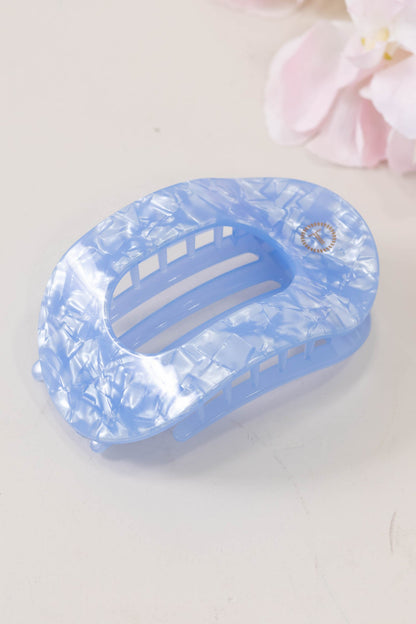 Blue Lagoon Flat Round Hair Clip