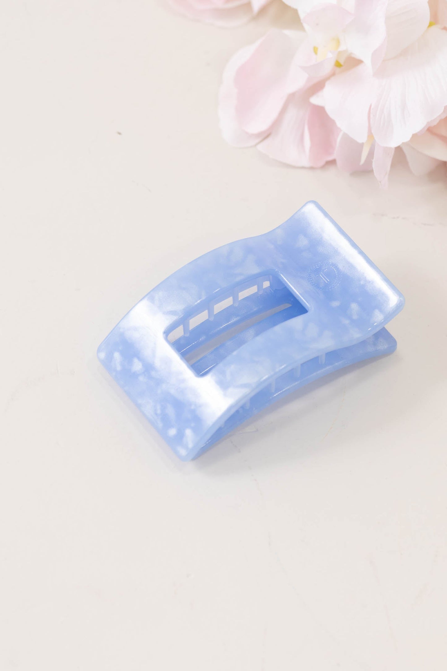 Blue Lagoon Flat Rectangle Hair Clip