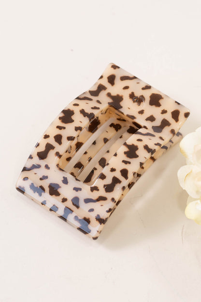 Blonde Tortoise Flat Rectangle Hair Clip