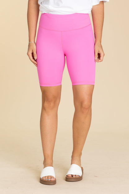 Active High Rise Matte Biker Shorts