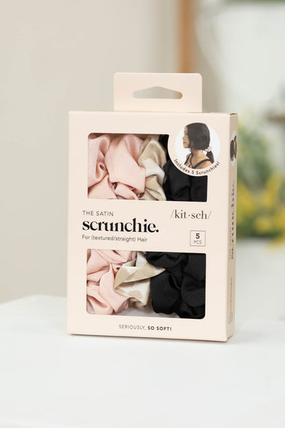 5-Pack Satin Scrunchies