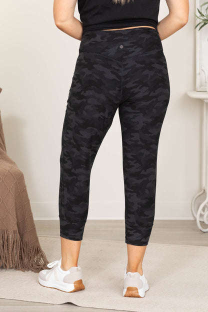 Black Camo Slim Fit Active Joggers