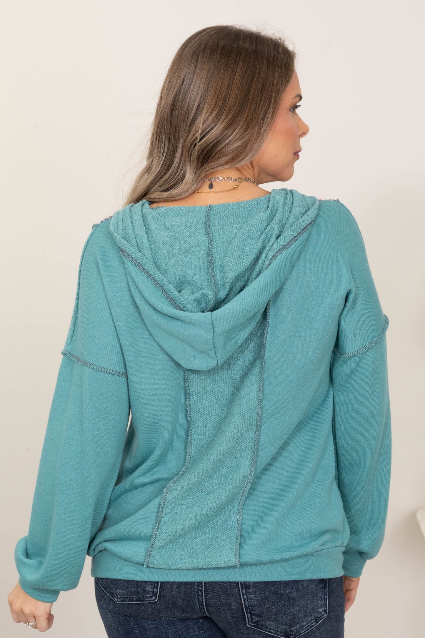Breezy Knit Long Sleeve Hoodie Top