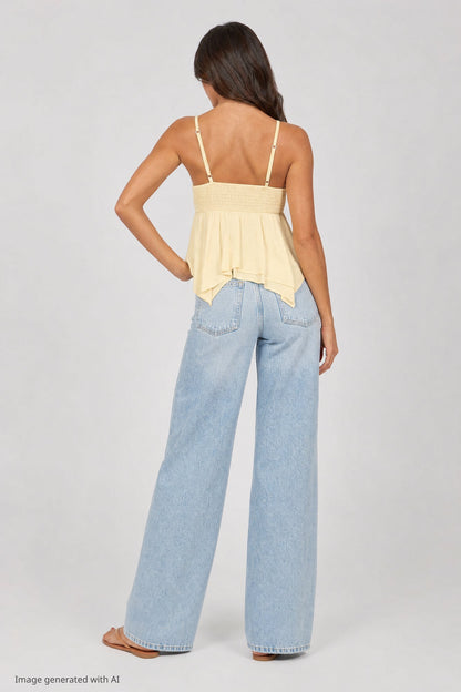 Surplice Babydoll Tank