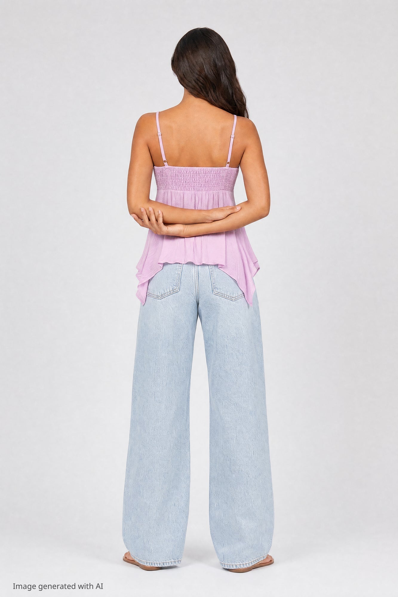 Surplice Babydoll Tank