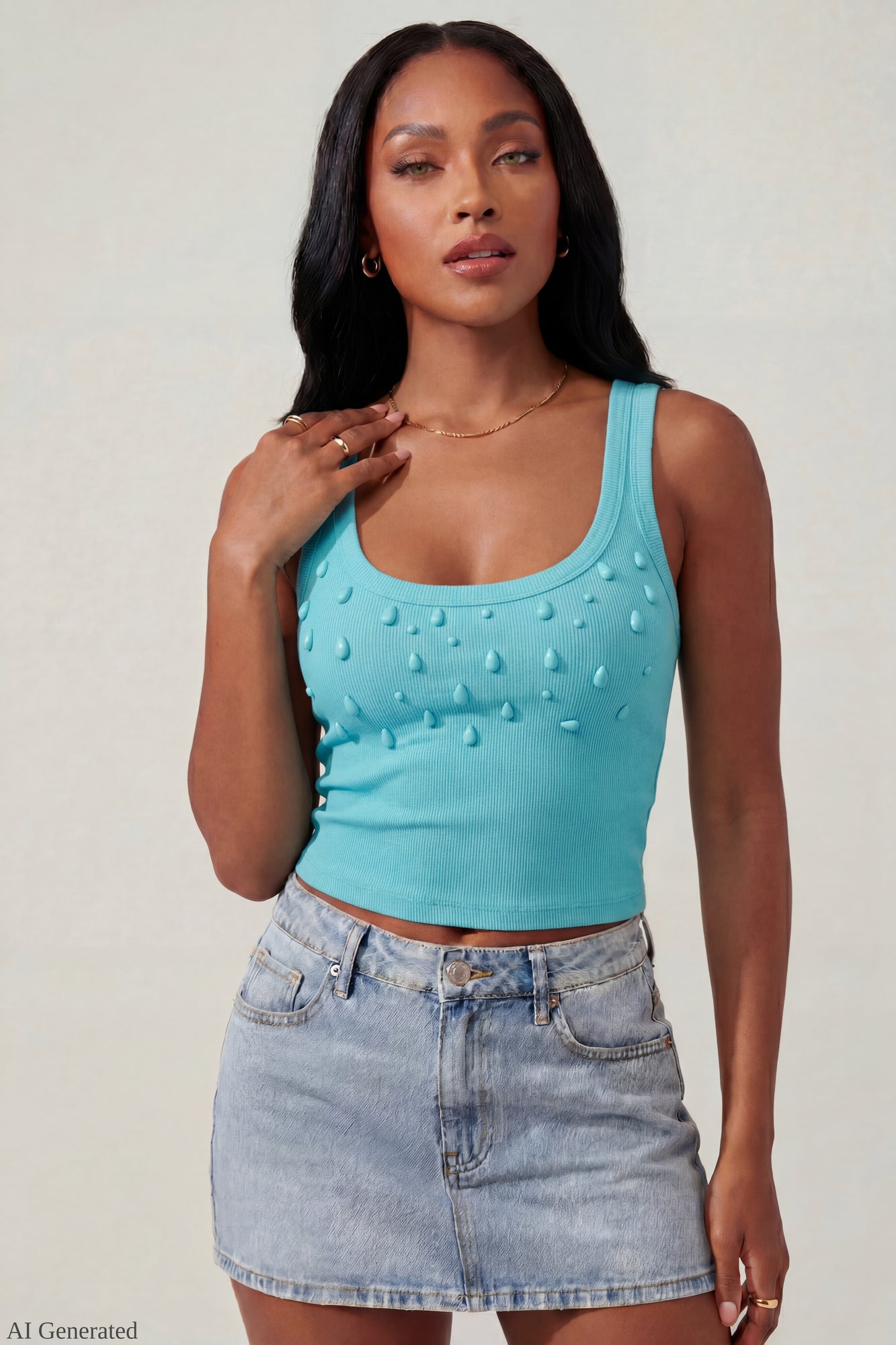 Teardrop Beaded Tank