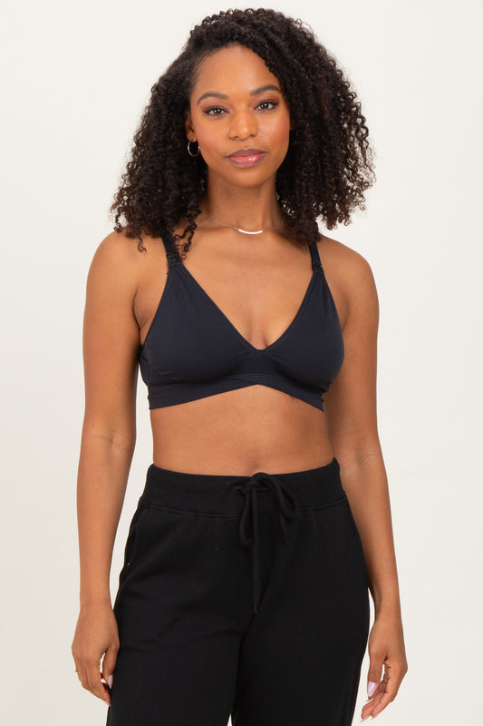 Black Bravado V-Neck Maternity Nursing Bra