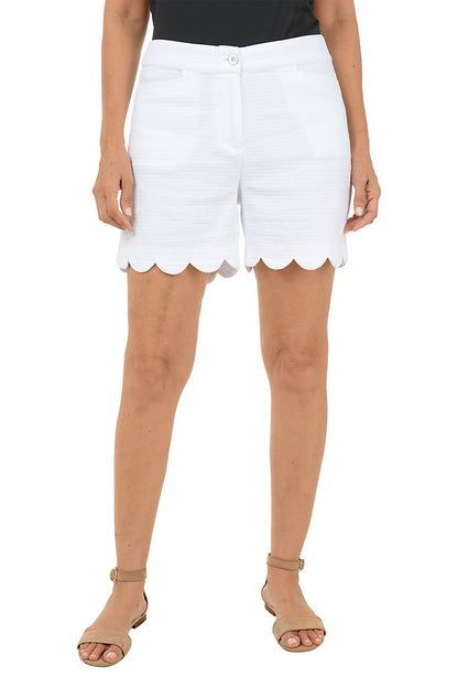 Waffle Texture Scalloped Short