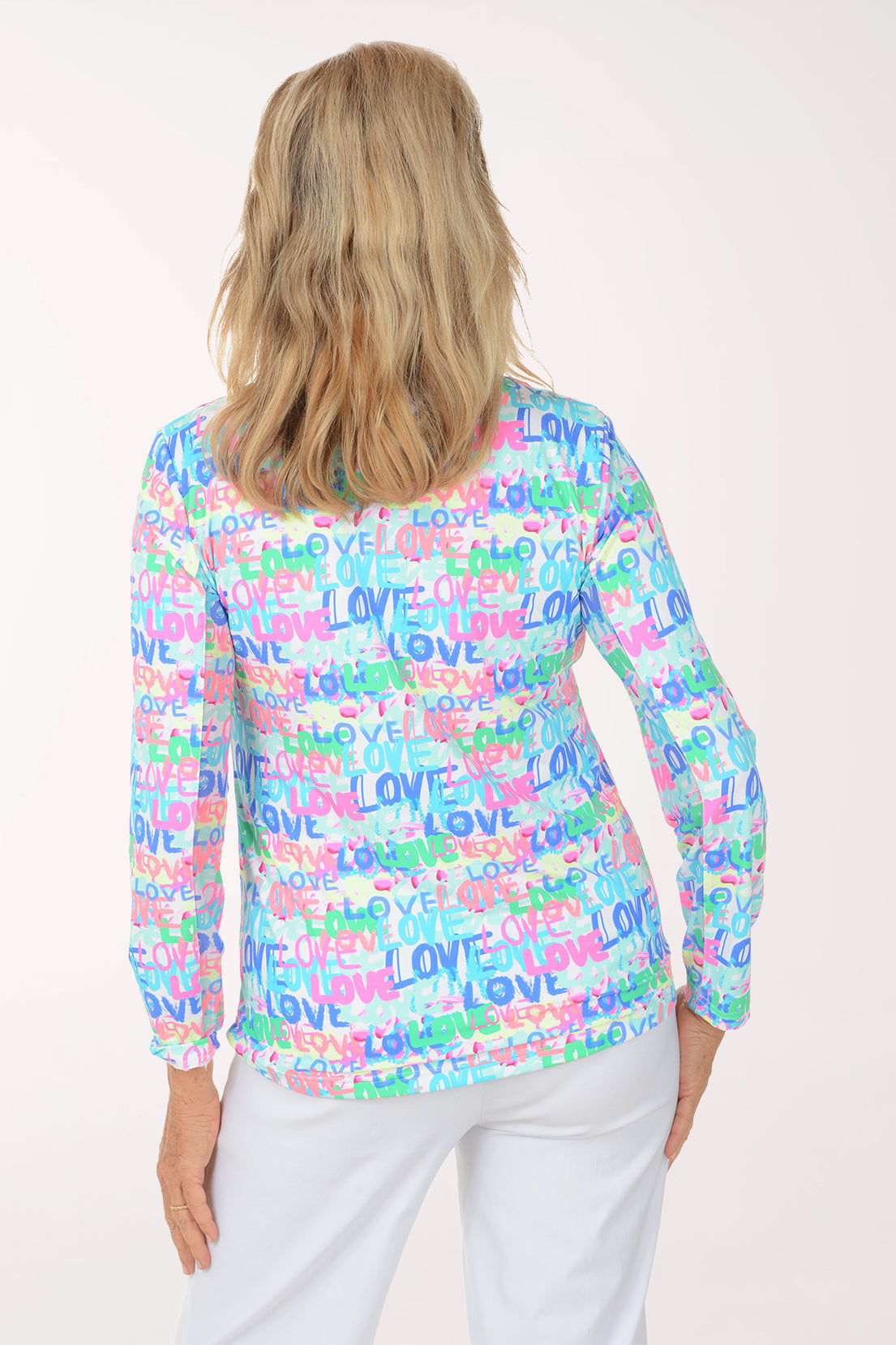 Words Of Love Cooling UPF50+ Quarter Zip Top