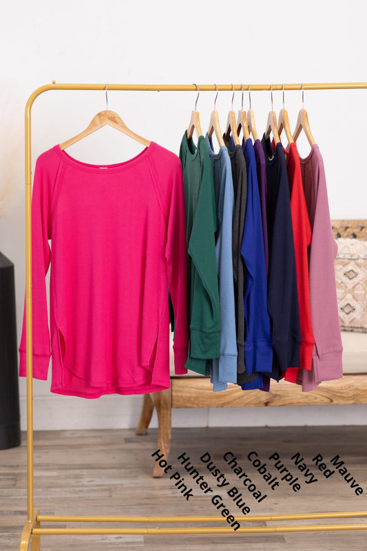 Baby Waffle Long Sleeve Knit Top