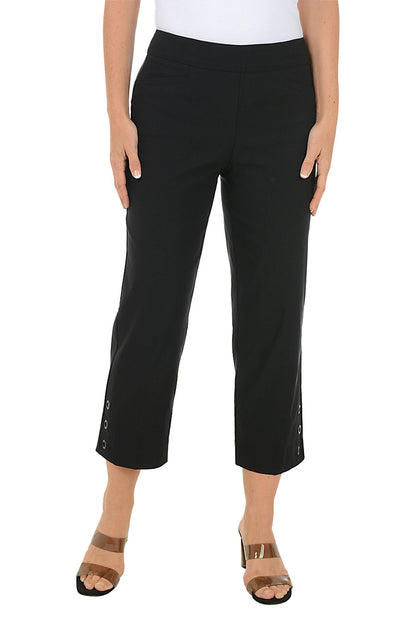 Triple Grommet Hem Capri Pant