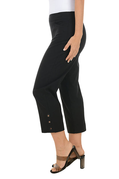 Triple Grommet Hem Capri Pant