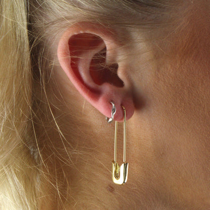 Safety Pin Earrings (Gold Plated)