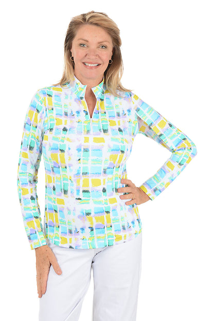 Turquoise Tatiana Tie-Dye UPF50+ Sun Shirt