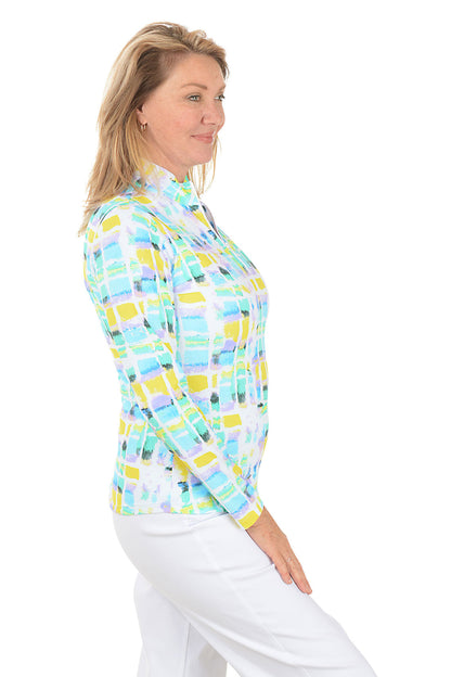 Turquoise Tatiana Tie-Dye UPF50+ Sun Shirt