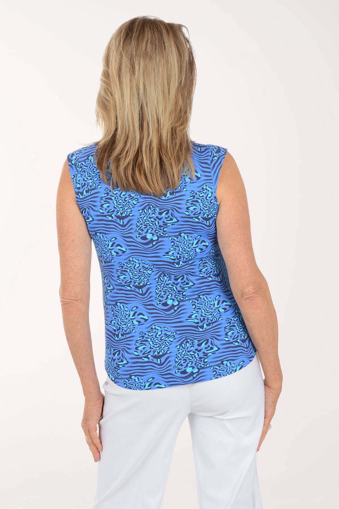 Yun Animal UPF50+ Sleeveless Polo Top