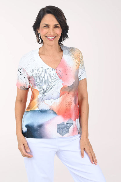 Whimsy Park Eyelet Short Sleeve Top