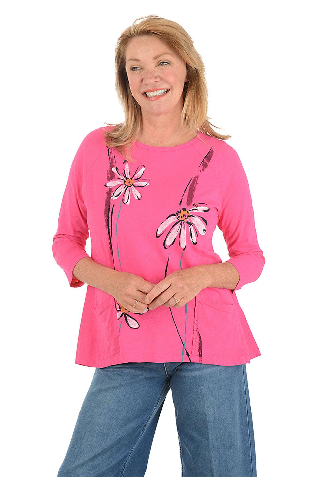 Whiskey Mineral Wash Double Pocket Knit Top