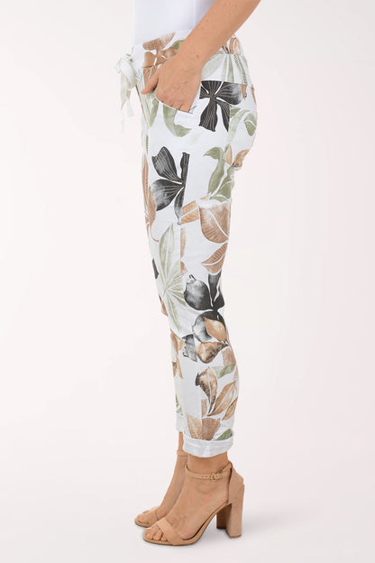 Tropical Leaf Jogger Pant