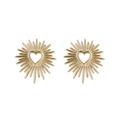 Sacré Coeur Stud Earrings (Gold Plated)