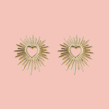 Sacré Coeur Stud Earrings (Gold Plated)
