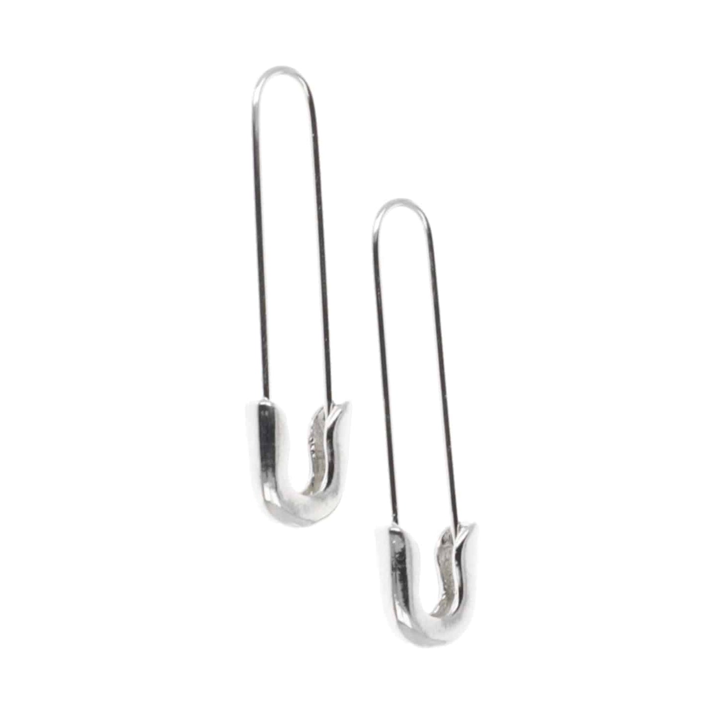 Safety Pin Earrings (Silver Plated)