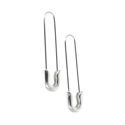 Safety Pin Earrings (Silver Plated)