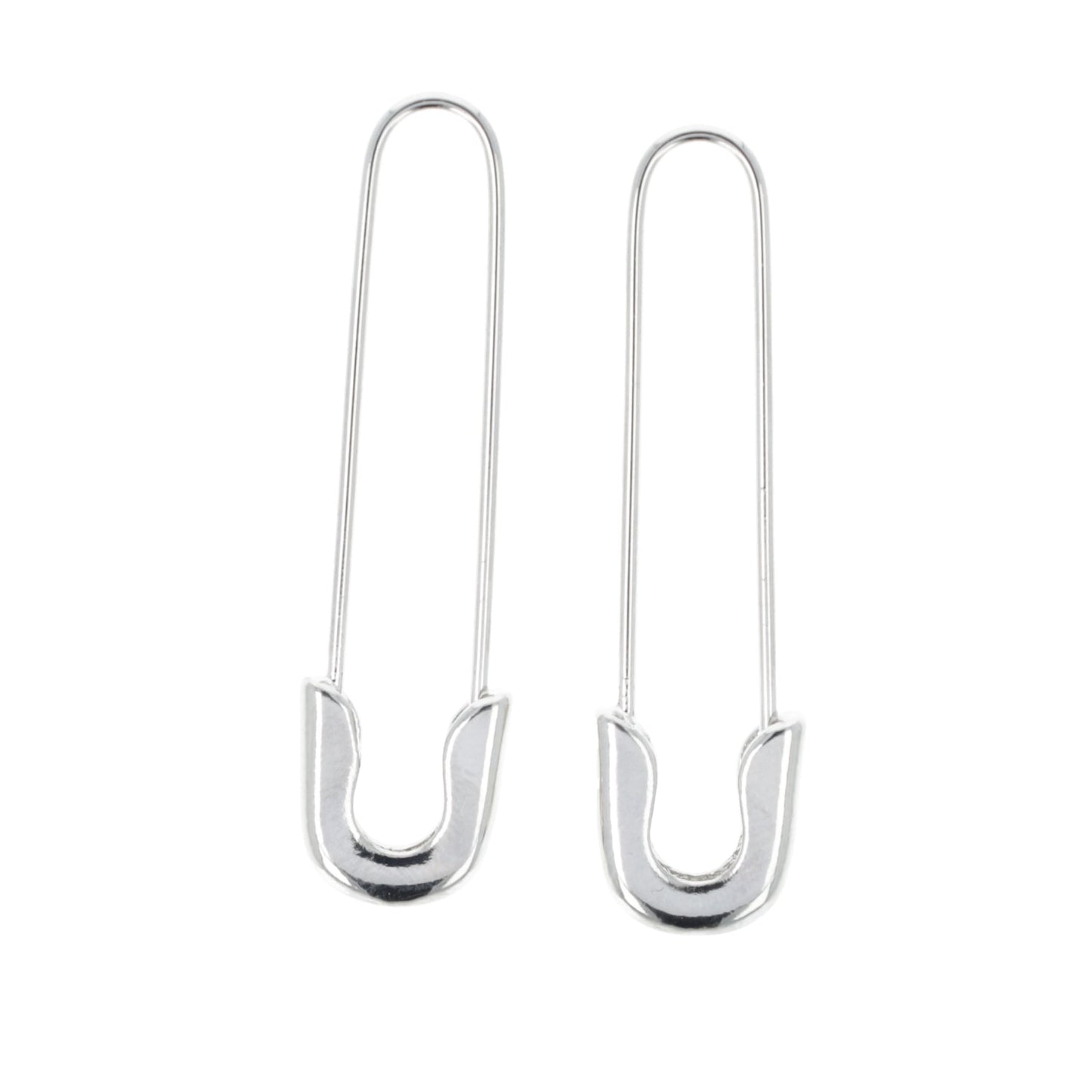 Safety Pin Earrings (Silver Plated)
