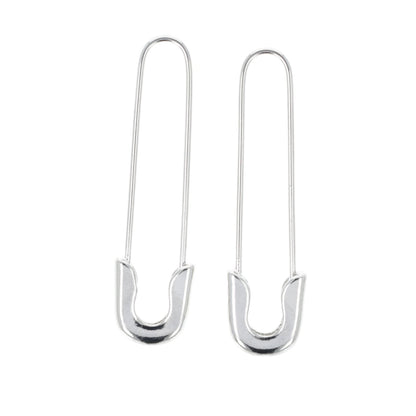 Safety Pin Earrings (Silver Plated)