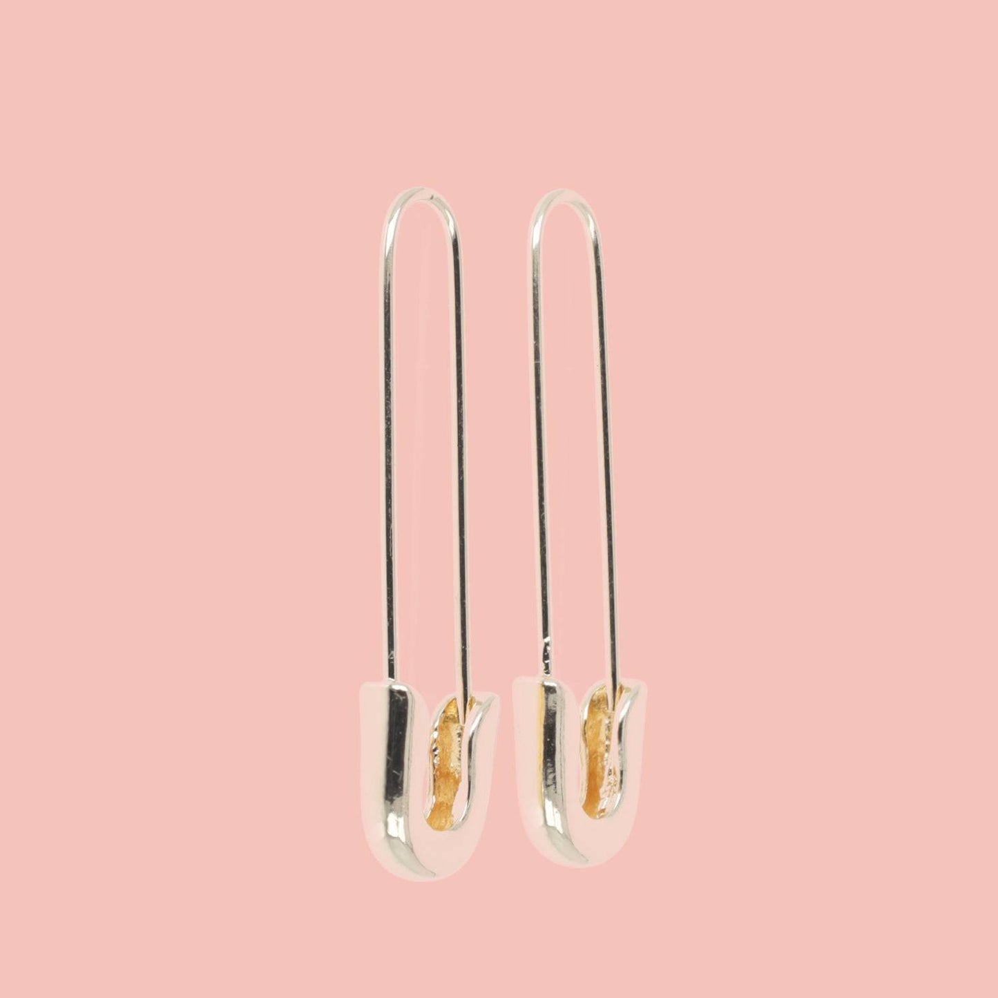 Safety Pin Earrings (Gold Plated)