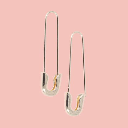 Safety Pin Earrings (Gold Plated)