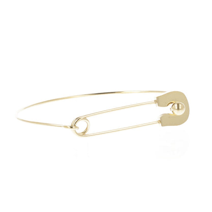 Safety Pin Bangle (Gold Plated)